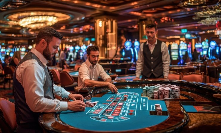 asia680 Relax Gaming live-dealer studio with real dealer conducting blackjack game